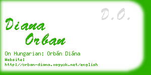 diana orban business card