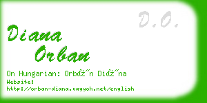 diana orban business card
